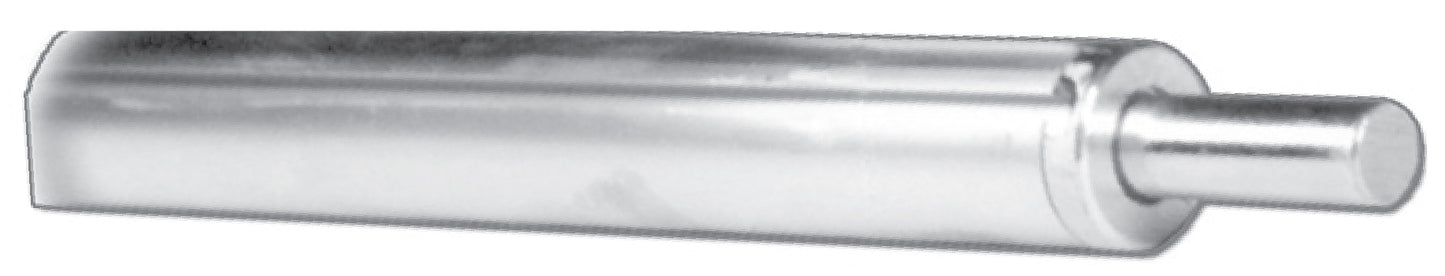 Close‑up of an aluminum adjustable tarp winder bar with a stepped shaft design, shown horizontally on a white background.