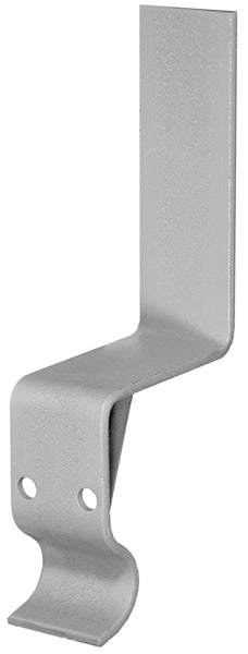 Gray metal offset bracket with a stepped L-shaped design and two mounting holes near the base, shown against a plain light background.
