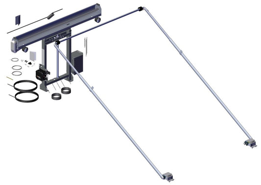 Stationary Pivot Tarp System Kit DC400 Electric Front-To-Back Tarp Kit - Fits 28' Roll Off