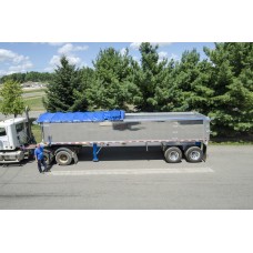 Tarp System Kit, Cable Style (Accordion Design), Solid Vinyl Tarp – End Dump Trailer